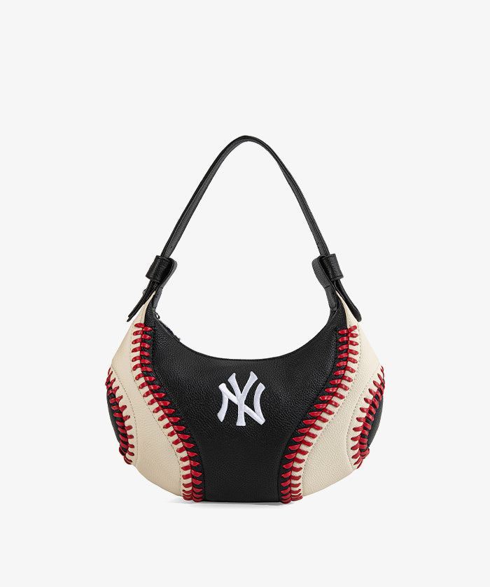 MLB New York Yankees Hobo Bag With Baseball Seams