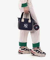 MLB New York Yankees Tote Bag with Baseball Coin Pouch