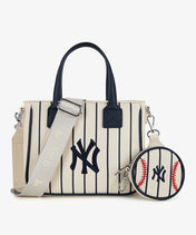MLB New York Yankees Tote Bag with Baseball Coin Pouch