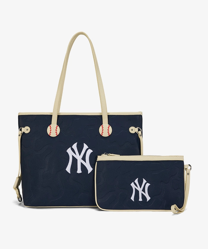 MLB New York Yankees Tote Bag with Wristlet Wallet