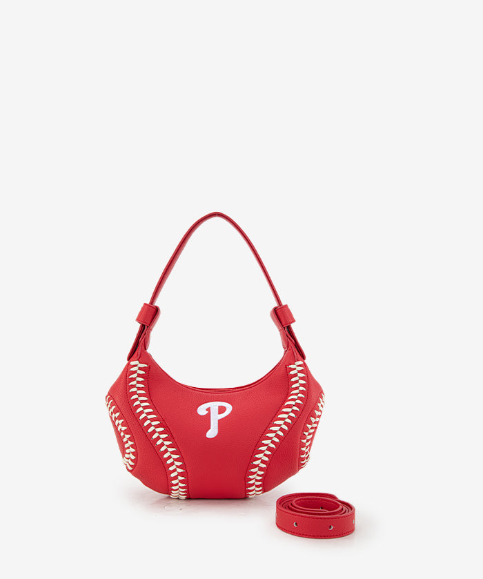 MLB Philadelphia Phillies Hobo Bag With Baseball Seams