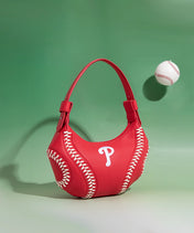MLB Philadelphia Phillies Hobo Bag With Baseball Seams