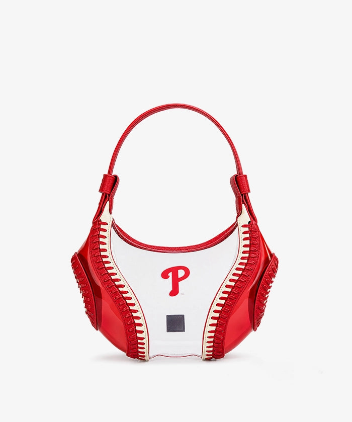 MLB Philadelphia Phillies Clear Stitch Hobo - Curveball