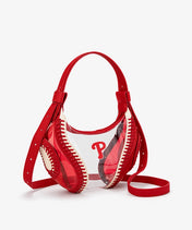 MLB Philadelphia Phillies Clear Stitch Hobo - Curveball