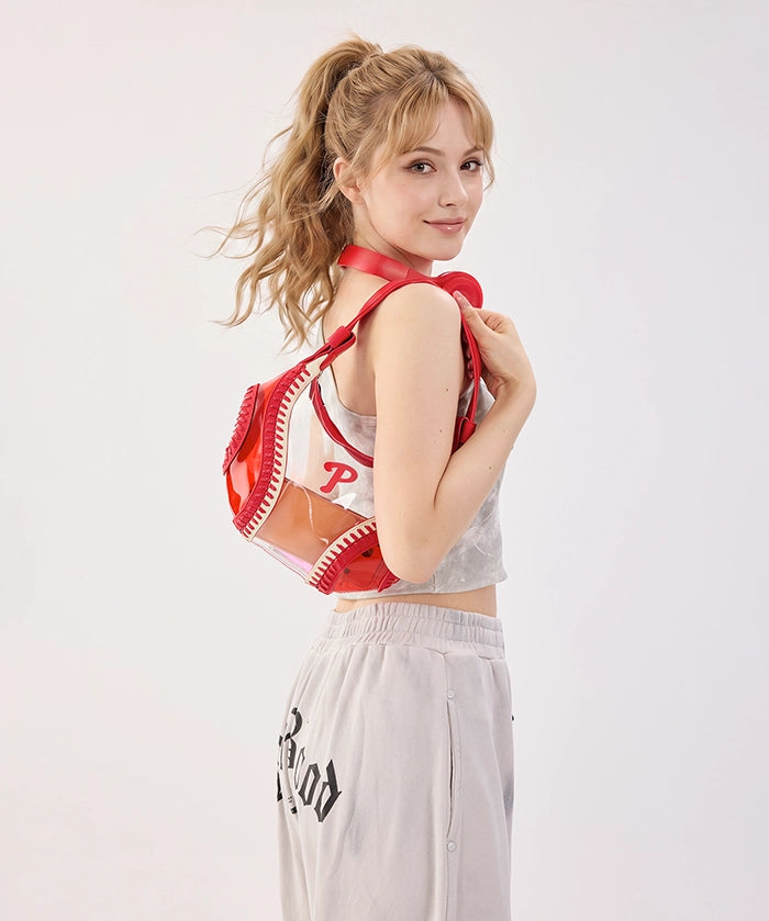 MLB Philadelphia Phillies Clear Stitch Hobo - Curveball