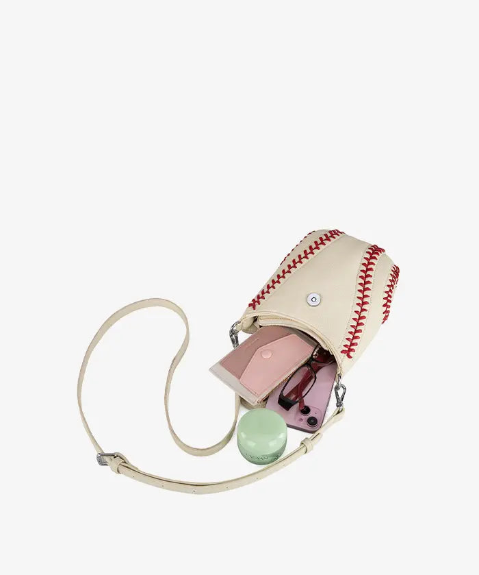 MLB Philadelphia Phillies Crossbody Bag With Baseball Seam