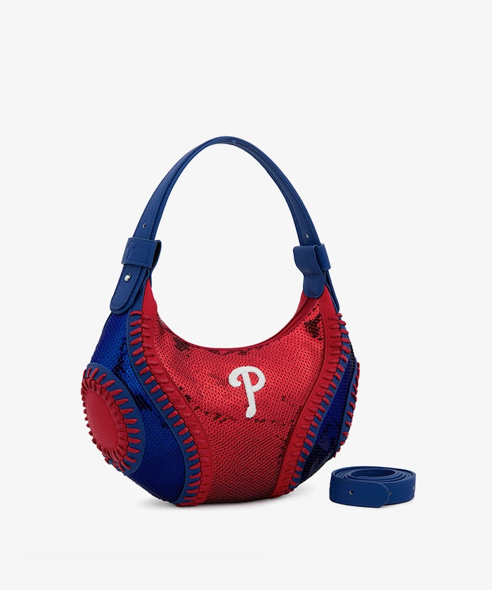 MLB Philadelphia Phillies Sequin Stitch Hobo - Curveball