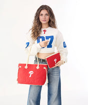 MLB Philadelphia Phillies Tote Bag with Wristlet Wallet