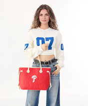 MLB Philadelphia Phillies Tote Bag with Wristlet Wallet