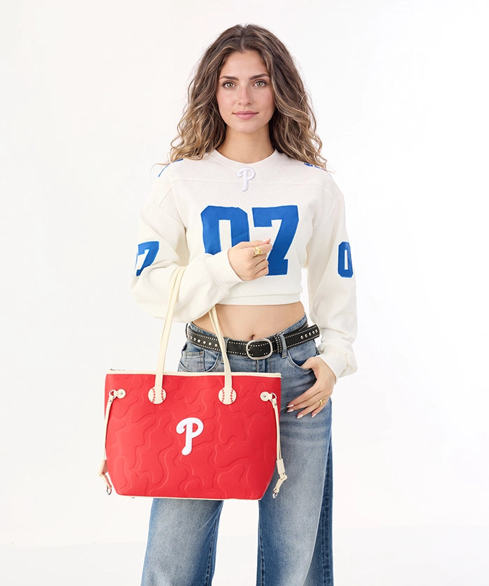 MLB Philadelphia Phillies Tote Bag with Wristlet Wallet
