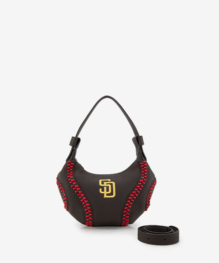 MLB San Diego Padres Hobo Bag With Baseball Seams