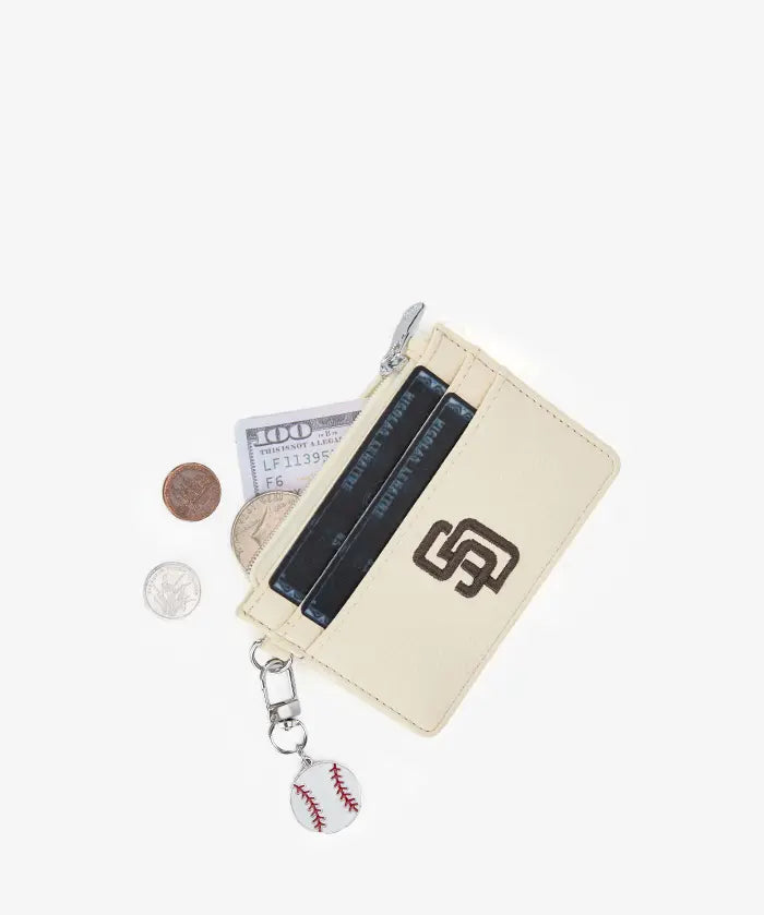 MLB San Diego Padres Card Holder with Baseball Charm