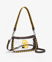 MLB San Diego Padres Clear Bag with Baseball Stitch