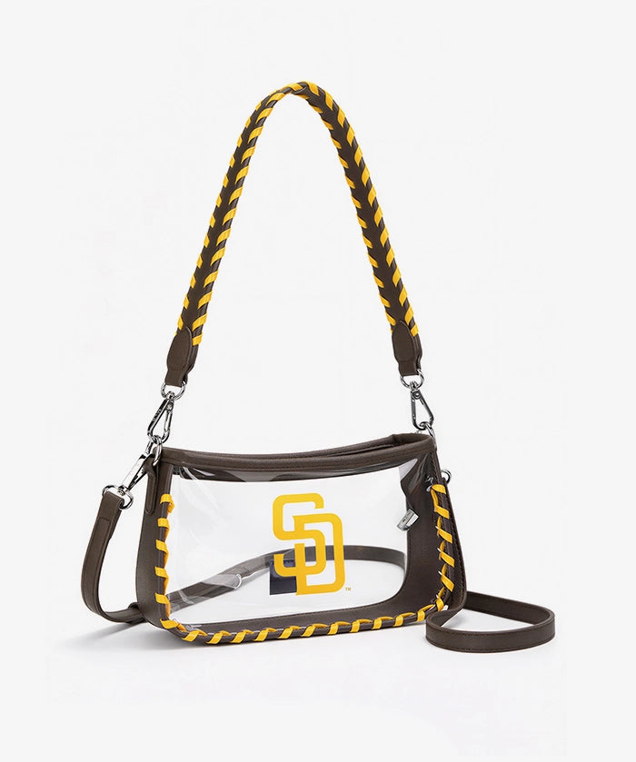 MLB San Diego Padres Clear Bag with Baseball Stitch