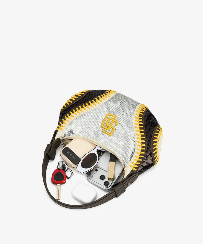 MLB San Diego Padres Sequin Stitch Hobo - Curveball