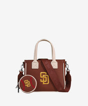 MLB San Diego Padres Tote Bag with Baseball Coin Pouch