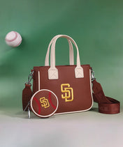 MLB San Diego Padres Tote Bag with Baseball Coin Pouch