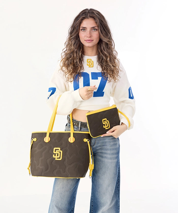 MLB San Diego Padres Tote Bag with Wristlet Wallet