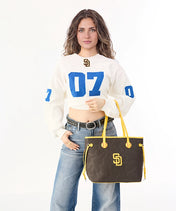 MLB San Diego Padres Tote Bag with Wristlet Wallet