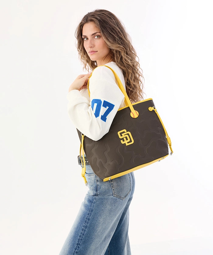 MLB San Diego Padres Tote Bag with Wristlet Wallet
