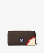 MLB San Diego Padres Zip Wallet Baseball Stitch Detail