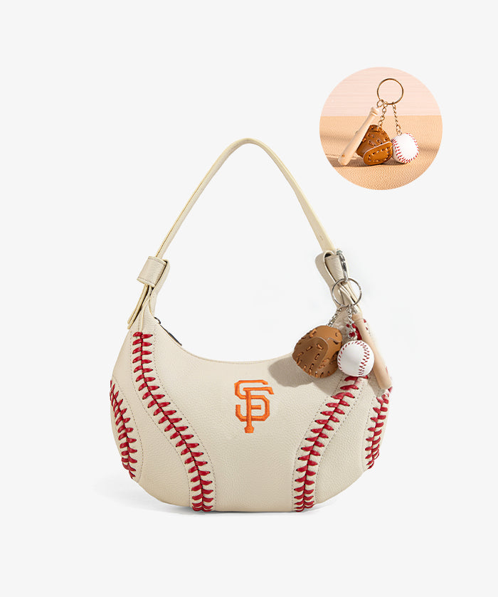 MLB San Francisco Giants Hobo Bag With Baseball Seams