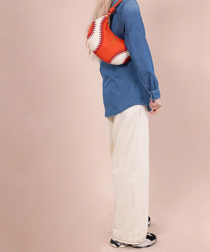 MLB San Francisco Giants Hobo Bag With Baseball Seams