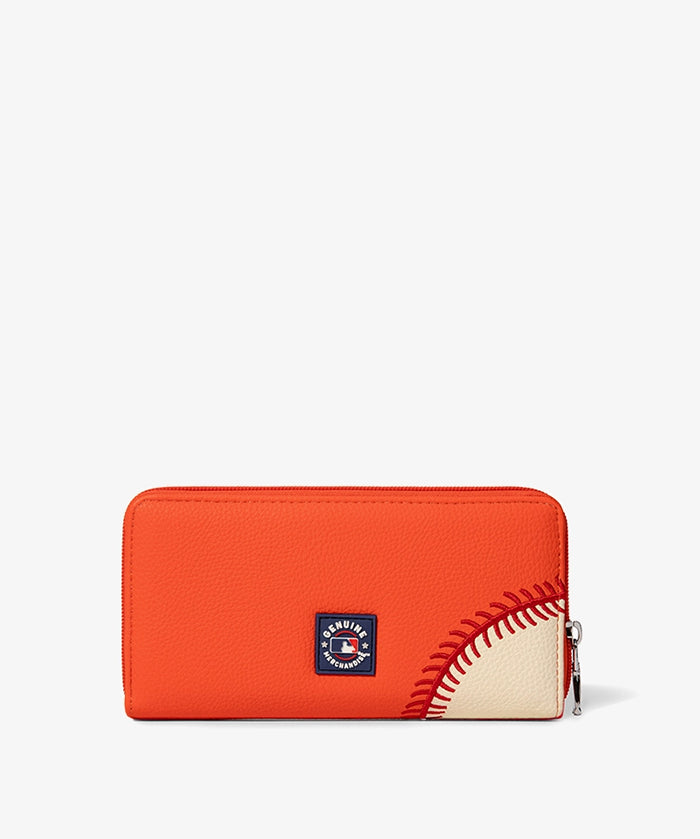 MLB San Francisco Giants Zip Wallet Baseball Stitch Detail