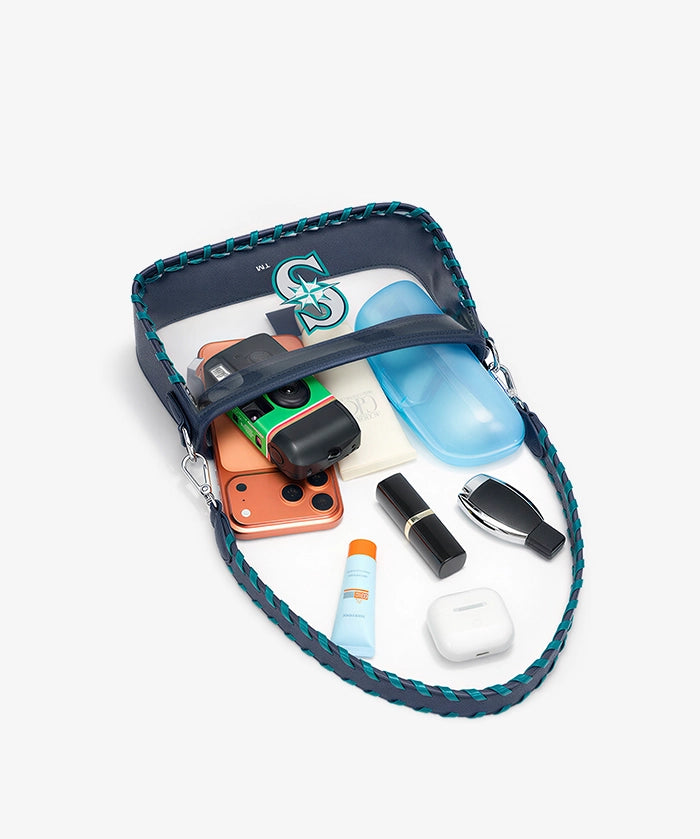 MLB Seattle Mariners Clear Bag with Baseball Stitch