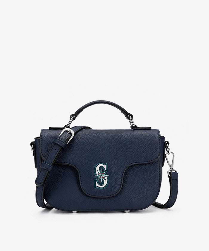 MLB Seattle Mariners Flap Crossbody Bag with Top Handle