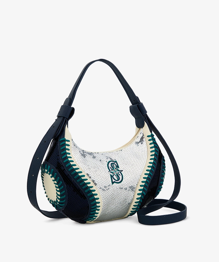 MLB Seattle Mariners Sequin Stitch Hobo - Curveball