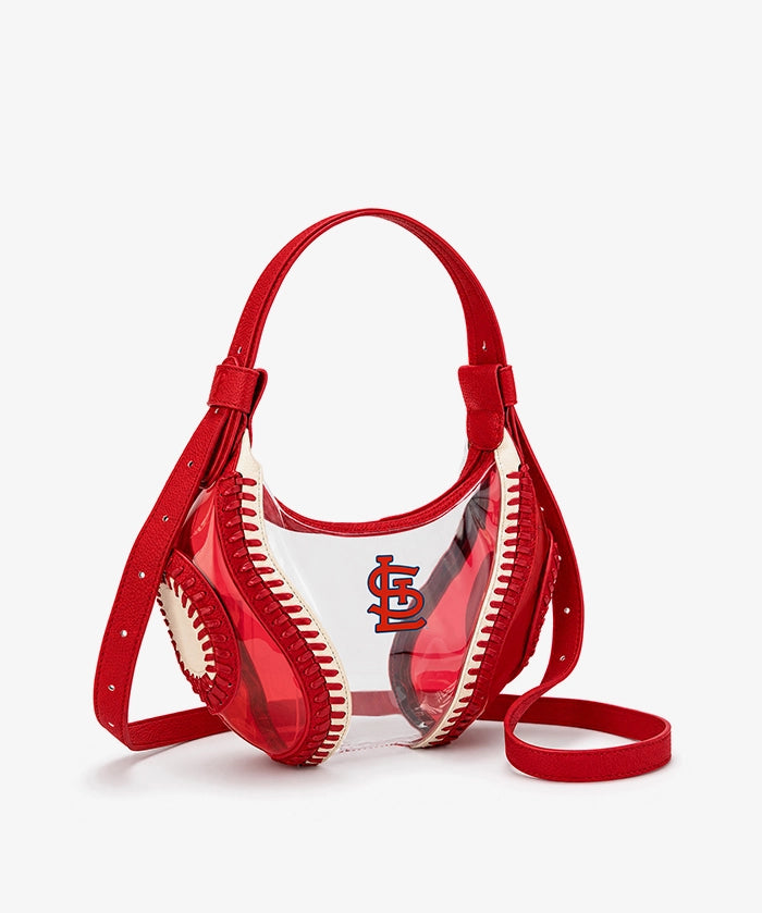 MLB St. Louis Cardinals Clear Stitch Hobo - Curveball