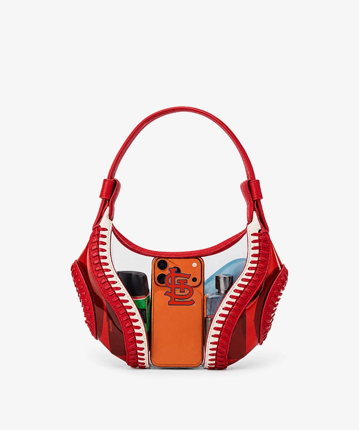 MLB St. Louis Cardinals Clear Stitch Hobo - Curveball
