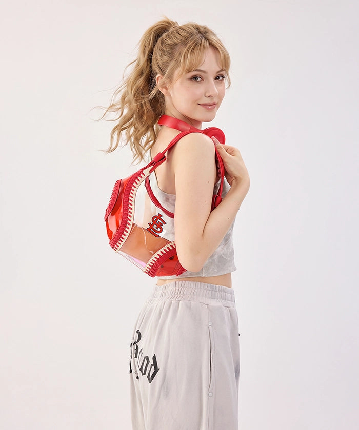MLB St. Louis Cardinals Clear Stitch Hobo - Curveball