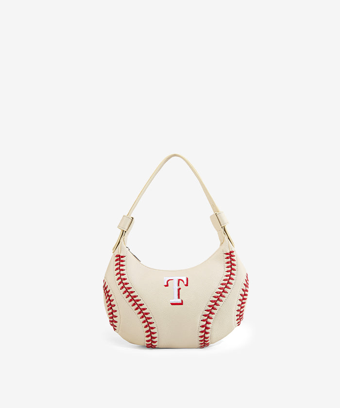 MLB Texas Rangers Team Hobo Bag With Baseball Seams