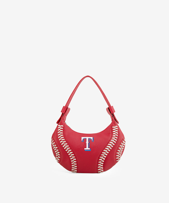 MLB Texas Rangers Team Hobo Bag With Baseball Seams