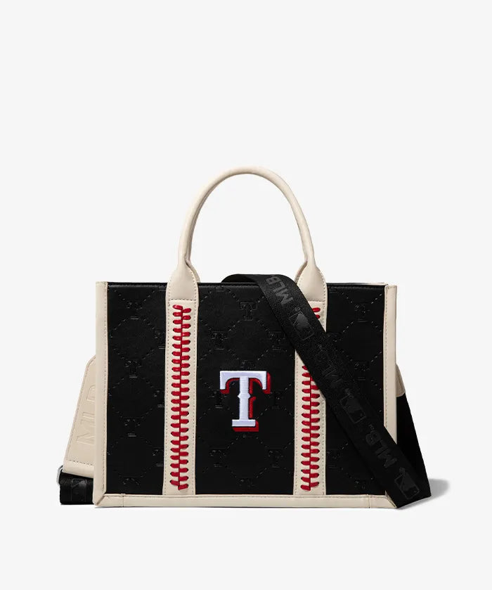 MLB Texas Rangers Tote Bag with Baseball Stitch