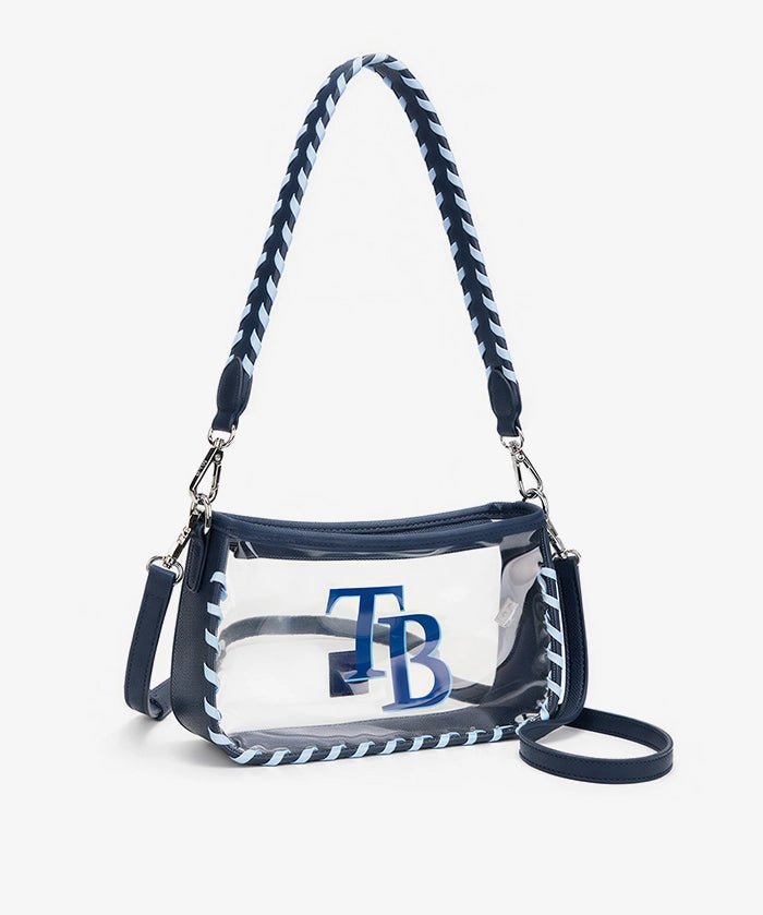 MLB Tampa Bay Rays Clear Bag with Baseball Stitch