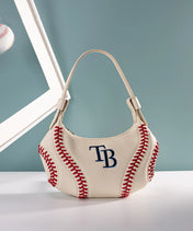 MLB Tampa Bay Rays Hobo Bag With Baseball Seams