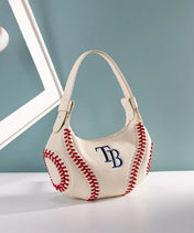 MLB Tampa Bay Rays Hobo Bag With Baseball Seams