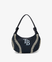 MLB Tampa Bay Rays Hobo Bag With Baseball Seams