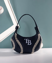 MLB Tampa Bay Rays Hobo Bag With Baseball Seams