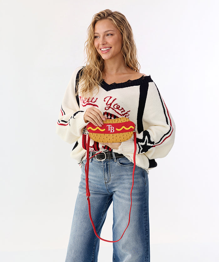 MLB Tampa Bay Rays Hot Dog Crossbody Bag