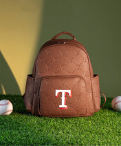 MLB Texas Rangers Backpack with Embossed Pattern