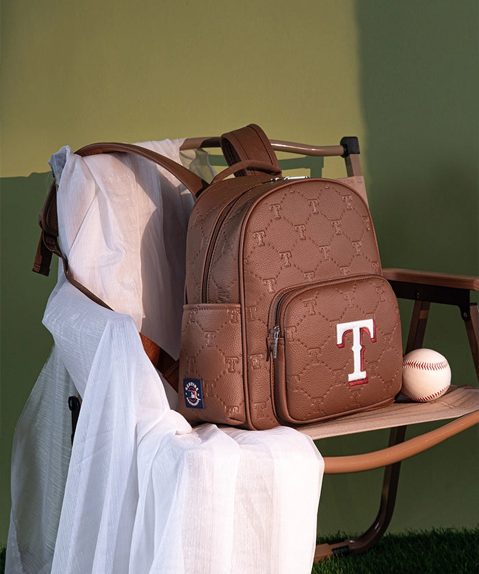 MLB Texas Rangers Backpack with Embossed Pattern