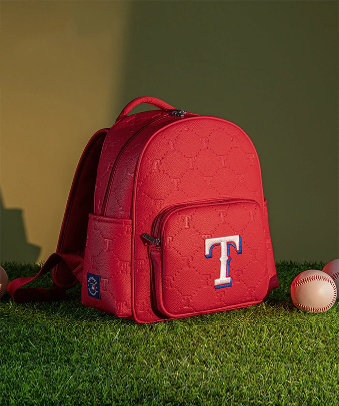 MLB Texas Rangers Backpack with Embossed Pattern