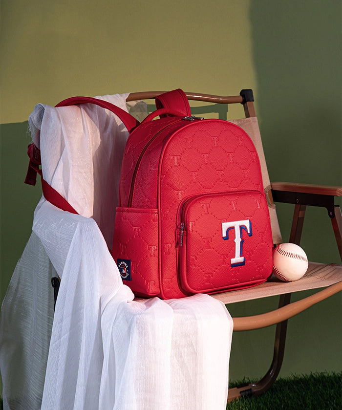 MLB Texas Rangers Backpack with Embossed Pattern