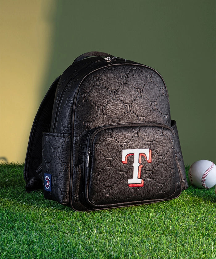 MLB Texas Rangers Backpack with Embossed Pattern