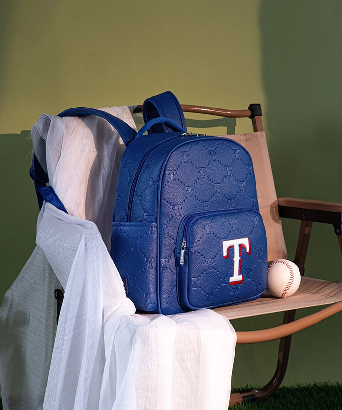 MLB Texas Rangers Backpack with Embossed Pattern