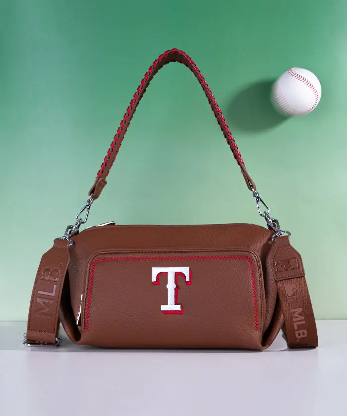 MLB Texas Rangers Shoulder Bag with Crossbody Strap